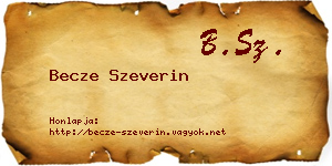 Becze Szeverin névjegykártya